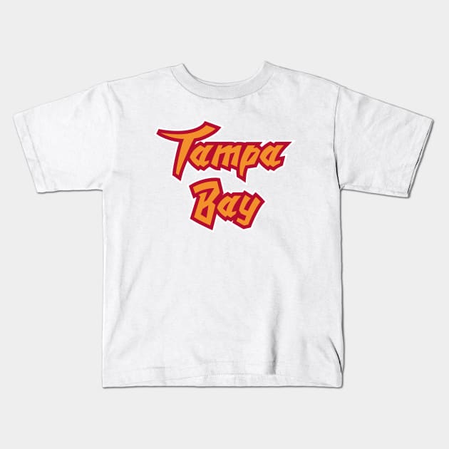 Tampa Bay Basketball - White Kids T-Shirt by KFig21